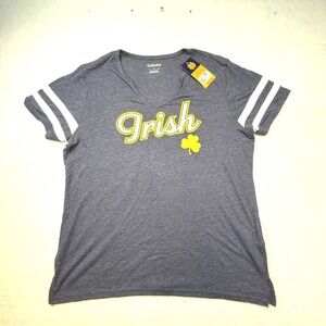 Notre Dame Fighting Irish T-Shirt Women's Large V-Neck‎ Tee size large